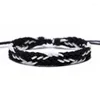 Braccialetti a maglie INS Bracciale in cotone intrecciato a mano