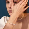 링크 브레이슬릿 패션 트렌디 트렌디 kleurrijke ab vlinder crystal kralen armbanden vrouwen zoete reclesament handwerk armband bedels sieraden