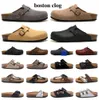 2023 Designer Sandalen Birks Boston Clog Frauen Arizona Gizeh Sommer Flat Pantoffeln Leder Filzschieber iBirken stock 990ess