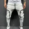 Men's Pants Cargo Pants Men Fashion Solid Color Drawstring Casual Multi Zippers Pockets Trousers Hip Hop Style Men Harem Pants Streetwear 230921