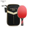 탁구 raquets Huieson 6 Star Carbon Fiber Blade Table Tennis Racket Double Face Pimples Ping Pong 패들 라켓 세트 230921