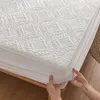 Bedstrast bonenjoy quiltat vattentätt monterat ark med elastisk drottning King Size Madrass Protector Solid Bed Cover Pudow Case Behovsbeställning 230921