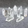 Figurines décoratives en cristal de Quartz clair naturel, pierres et minéraux à pointe de baguette d'obélisque pour la vente en gros