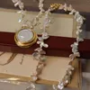 Chains High-end 18K Electroplated Gold Antique Coin Necklace Exquisite Pendant Baroque Pearl