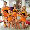 Family Matching Outfits 2023 Adults Kids Matching Outfits Halloween Party Pajamas Set Dinosaur Print 2 Pieces Suit Loungewear Soft Casual Clothing Sets T230921