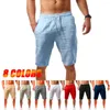 Pantalones cortos para hombre Pantalones cortos de algodón y lino para correr en la playa Pantalones cortos deportivos de ocio