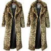 Pelliccia da donna 7XL 8XL Cappotto a maniche lunghe chic di lusso Leopard Donna Faux Plus Size Giacca autunno inverno addensato caldo