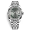 Hög kostnadseffektiv Datejust Sapphire 41mm Steel Silver Dial Watches Män 2813 Mekanisk automatisk modeklänning President Desinge235V