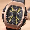 Luxury Watch For Man Quartz Stopwatch Man Chronograph Watches Rostfritt Steel Wrist Watch Läderband FM06245C
