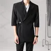 メンズスーツ（ジャケットパンツ）ブレザーメンファッションソリッドカラービジネスカジュアルストリートウェアワイルドルーズ韓国のグルームウェディングドレススーツ