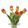 Fiori decorativi PE Ramo singolo Feel Colla Tulipano Decorazione da tavolo Pografia Puntelli Fiore di simulazione