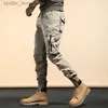 Men's Jeans Mens Light Luxury Outdoors Tactical Jeans Wear-proof Military Style Multi-pockets Cargo Pants Army Fans Slim-fit Casual Pants; L230921