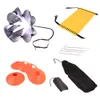 Gants de sport Kit d'entraînement de football avec échelle d'agilité de vitesse de football avec sacs de parachute de résistance pour accessoires d'exercices de sécurité faciles 230921