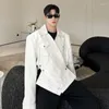 Jaquetas masculinas syuhgfa 2023 estilo coreano personalidade cor sólida múltipla vestindo moda masculina casual irregular casaco