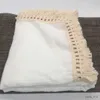 Koce Swocie 120x100 cm Tassel Swaddle dla nowonarodzonych koców dla dzieci nowonarodzony muślin bawełniany muślin muzdowy koc dziecięcy