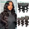 Koronkowe peruki 13x4 13x6 Tylko czołowe 4x4 5x5 6x6 Zamknij ucho do fali ciała 10a Remy Human Hair 230920