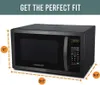 Microwave 1000 Watts, 1.1 cu ft - Microwave Oven With LED Lighting and Child Lock - Perfect for Apartments and Dorms - Easy Clea