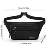 Outdoor Bags Unisex Sports Waist Pack Fashion 400D PU Fanny For Men Women Solid Color Anti-splash Water Travel Crossbody Bag