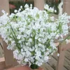 Dekorative Blumen, 40 cm, weißes Gypsophila, künstliche Hochzeit, DIY-Blumenstrauß, Dekoration, Arrangement, Kunststoff, Babys Atem, gefälschte Blumen, Heimdekoration