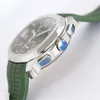 Mens Watch Aquanaut Green Watch 42mm 고품질 럭셔리 시계 자동 기계 운동 시계 고무 Wacth 방수 Sapphire Wristwatch Fashion Watch Top