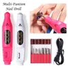 Nagelmanikyruppsättning CNHIDS Portable Electric Nail Borr Machine Manicure Milling Cutter Set Nail Files Drill Bits Gel Polish Remover Tools 230921
