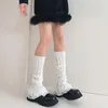 Meias femininas cabo de malha joelho alto com renda bainha punhos bota y2k estética punk gótico kawaii meias