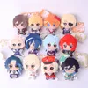 Plush Keychains 10Pieces/Lot 10CM Genshin Impact Tartaglia Zhong Li Xiao Klee Albedo Ganyu Fischl Traveler Plush Pendant Toy Doll Mini Keychain 230921