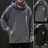 Hoodies masculinos na moda primavera hoodie mangas compridas pulôver bordado casual grosso masculino inverno para uso diário