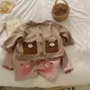 Chaquetas lindo oso nacido bebé abrigos 2023 otoño niños pequeños niñas niños abrigo de algodón suave Top Fot 018 meses 230920