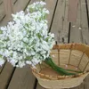 Dekorative Blumen, 40 cm, weißes Gypsophila, künstliche Hochzeit, DIY-Blumenstrauß, Dekoration, Arrangement, Kunststoff, Babys Atem, gefälschte Blumen, Heimdekoration