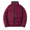 Men's Jackets Fall And Winter Solid Color Zipper With Double Side Pocket Thickened Warm Coat