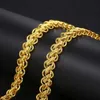 Luxus 999 Gelbgold Halskette Für Männer 8m10m12m Halskette Dominierende Thai Halskette Geburtstag Jahrestag Edlen Schmuck Gifts240D