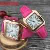 Nice hommes mode luxe femmes montre carré romain conception spéciale Relojes De Marca Mujer dame robe en cuir montre-bracelet horloge à quartz 3305