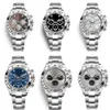 10 Model Men's Watch M116509 40mm Meteorite Dial Black Diamond Wrist Watch rostfritt stål Rem ingen kronograf 2813 Sports A294Y