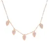 Anhänger-Halsketten aus echtem Silber mit CZ-Mirco-Pavé, Tropfen-Charm-Choker-Halskette mit Roségold-Farbe, Silber-Gold-Farbe gefüllt, Damen-Hochzeits-Choker 230921