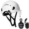 Casques de patins Casque de sécurité avec visière et kit antibruit Casque rigide pour l'escalade en plein air Protection industrielle Sauvetage Exploration des grottes 230921