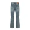 Gaojie Chaopai Heavy Industry Hand-painted Graffiti Knee Tears Washed Old Micro Horn Jeanspokc