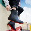 Buty deszczowe męskie buty deszczowe Trend Poślizg na wodoodporne buty robocze dla mężczyzn platforma deszczowa buty do połowów galoshes unisex kostki 230920