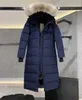 Women's Canada down jacket Women's Parker winter long over the knee hooded jacket thick warm coat women