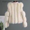 Women's Fur Faux Fur 2023 Pu Leather Faux Fur Motorcycle Jackets Women Fashionable Warm Short Fox Fur Jacket Autumn Winter Ladies Luxury Short Coat J230921