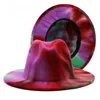 Berets Multicolour Felt Cap For Men Women Fashionable Fedora Hat