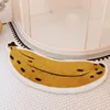 Badmattor bågformade badmattor icke-halkbadrummatta banan aubergine formad badrumsmatta absorberande golvmatta duschrum Dörrat Tapi Bain 230921