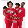 Familjsmatchande kläder Ny 2023 julklapp för familjematchande outfit mamma dotter pappa son baby tryck pyjamas set 2 stycken kostym sömnkläder xmas look t230921