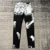 Mor Jeans Tasarımcı Erkekler Kadın Pantolon Marka Yaz Deliği 2023 Yeni Stil Nakış Kendi Kendini Yetiştirme ve Küçük Ayaklar FashionPg9x