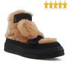 Botas inverno homens pele moda retalhos couro neve coreano gancho redondo dedo do pé grosso casual unisex quente plus size