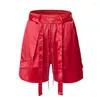 Herenshorts Streetwear Functioneel Lintzakken Trekkoord Nylon Zomer Knielengte Hip Hop Oversized Heren Korte Jogger Recht