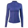 Lulu-Women Yoga Jacket Workout Sport Coatフィットネスジャケットクイックドライアクティブウェアトップソリッドジップアップスウェットシャツスポーツウェアホットセル高品質