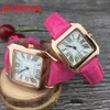 Nice hommes mode luxe femmes montre carré romain conception spéciale Relojes De Marca Mujer dame robe en cuir montre-bracelet horloge à quartz 297E