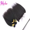 Perruques synthétiques Yaki cheveux faisceaux avec 13x4 dentelle frontale brésilienne humaine noeuds blanchis HD Top Remy vente 230920
