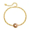 Strand CCGOOD Pulsera de perlas de concha natural para Mujer Chapado en oro Unfade Pulseras de alta calidad Joyería de moda Pulseras Mujer regalo